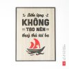 Tranh gỗ trang trí văn phòng biển lặng không tạo nên thủy thủ tài ba
