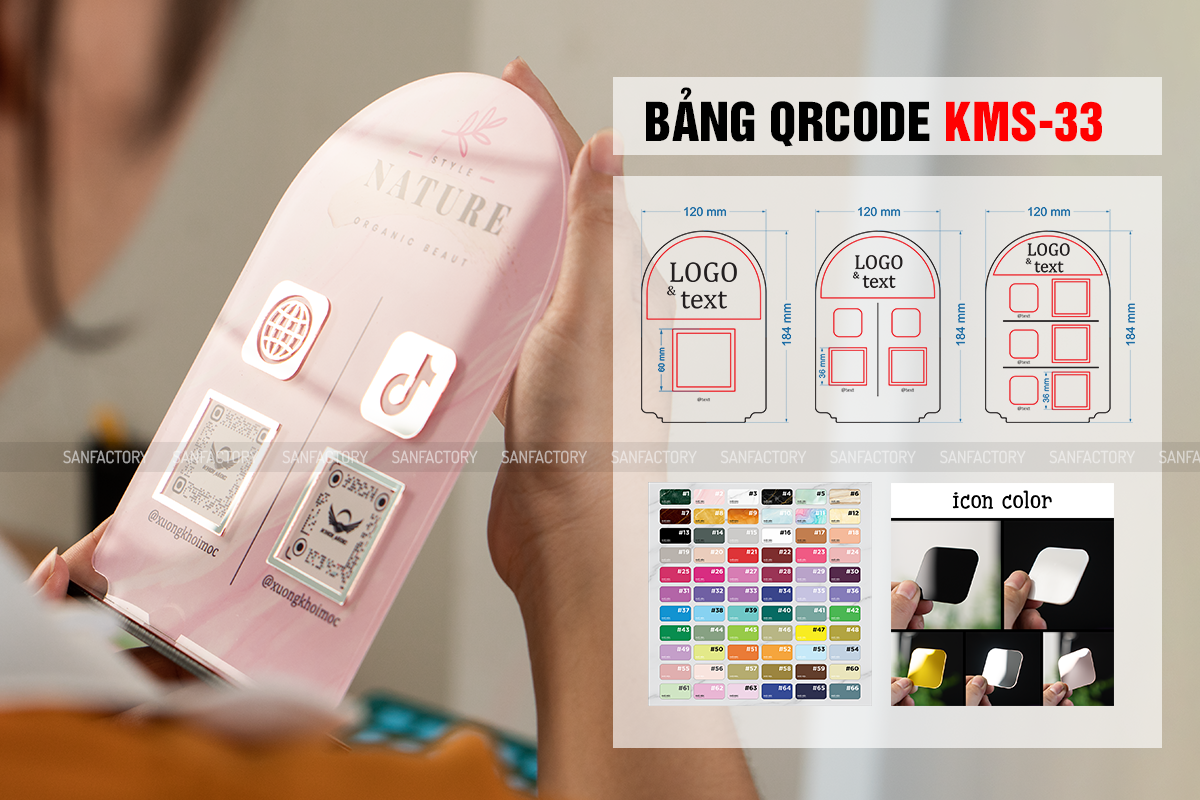 Bản qrcode mica KMS-33