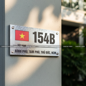 Biển số nhà alu KMS-18: Điểm nhấn hiện đại cho không gian sống của bạn