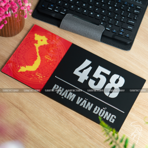 Bảng số nhà mica in hình bản đồ Việt Nam
