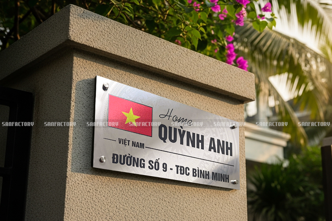 Biển số nhà alu KMS-18 lắp ngoài trời