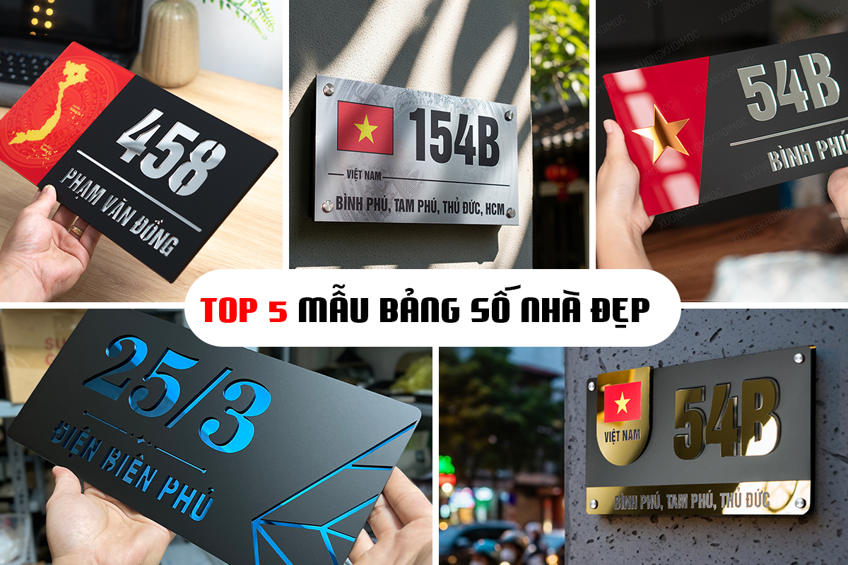 Top 5 bảng số nhà đẹp tại SANFACTORY