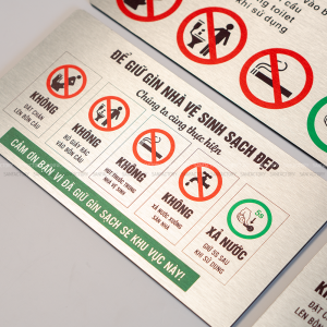 Bảng nội quy giữ gìn vệ sinh khu vực toilet, chất liệu nhôm alu in UV 3 bang noi quy nha ve sinh chung 6