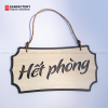 Biển báo hết phòng, còn phòng chất liệu gỗ treo tường